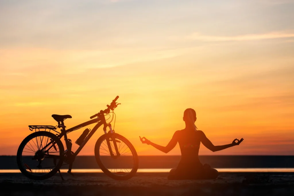 Bike Yoga Sunset