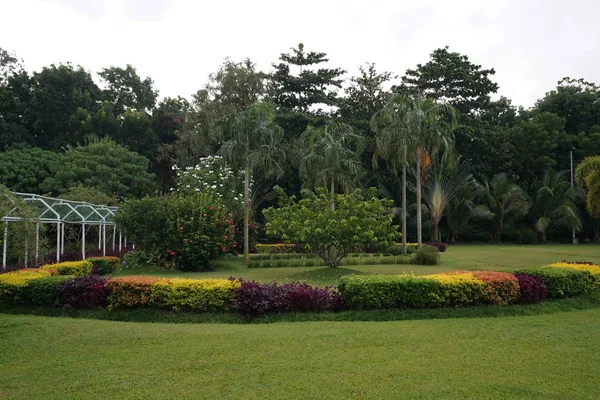 Depositphotos 234039152 Stock Photo Park Scene Lush Greenery Cloudy