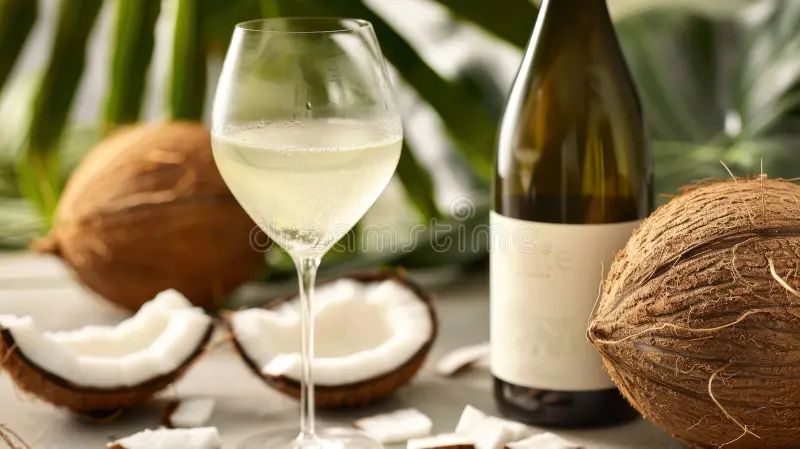 Savor Sweetness Coconut Paired Crisp Sauvignon Blanc Elevating Your Wine Tasting Experience To Whole New Level 318918335